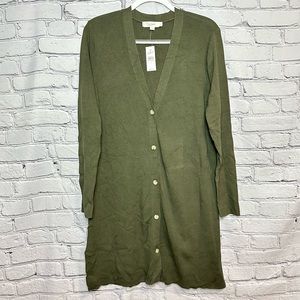 NWT Loft Long Green Cardigan
